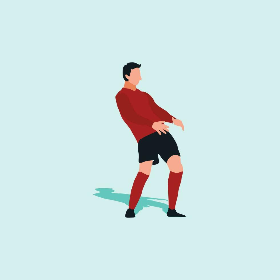 vector illustration - goal celebration - flat cartoon style