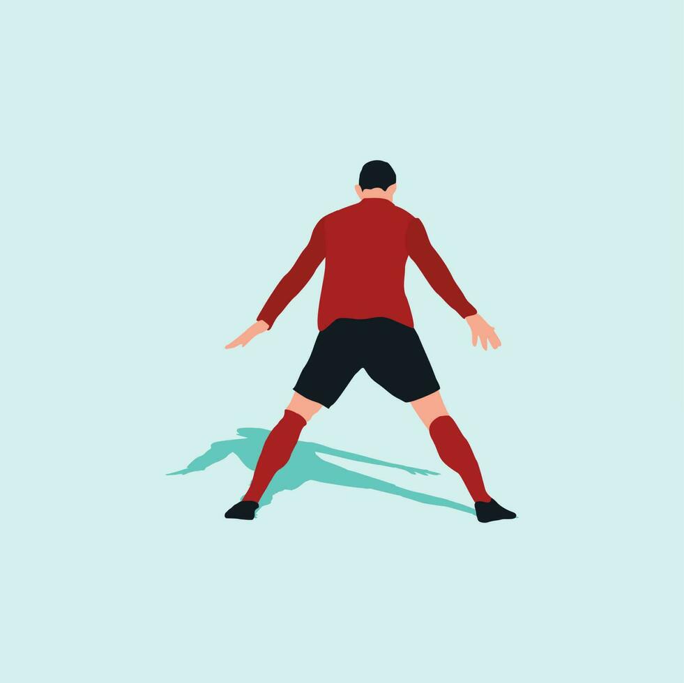 vector illustration - yes celebration after score goal - flat cartoon style