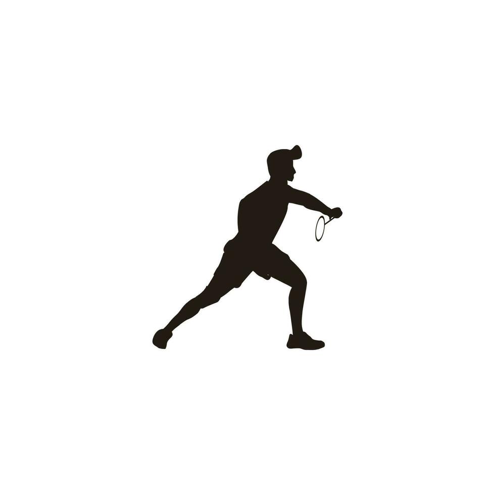 vector ilustración - bádminton atleta son recepción volante - plano dibujos animados estilo