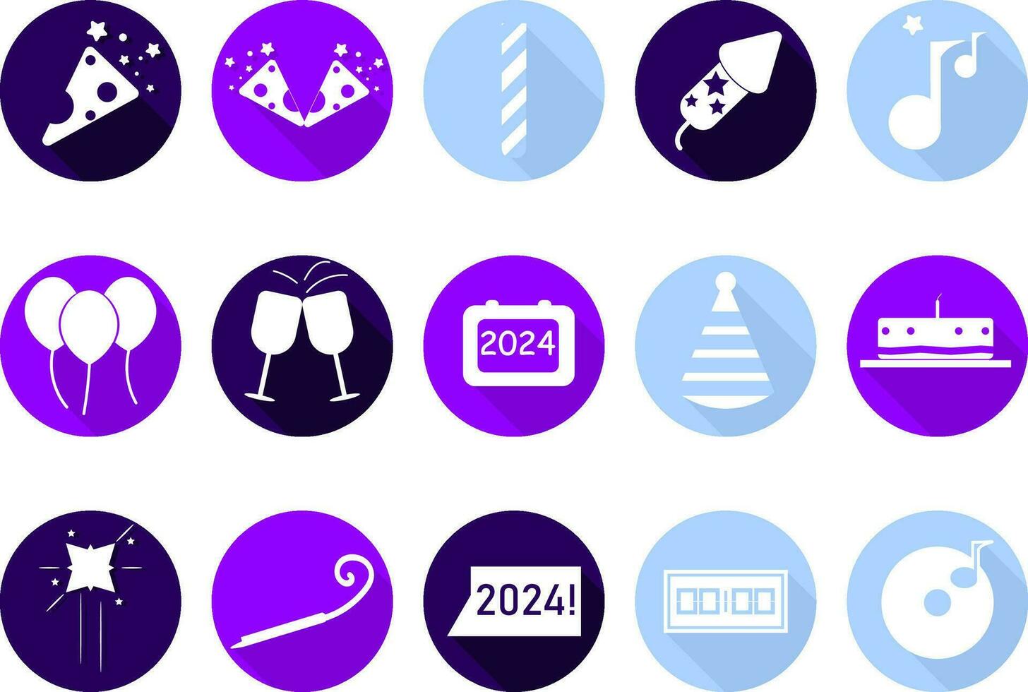 New Year Icon Collection vector