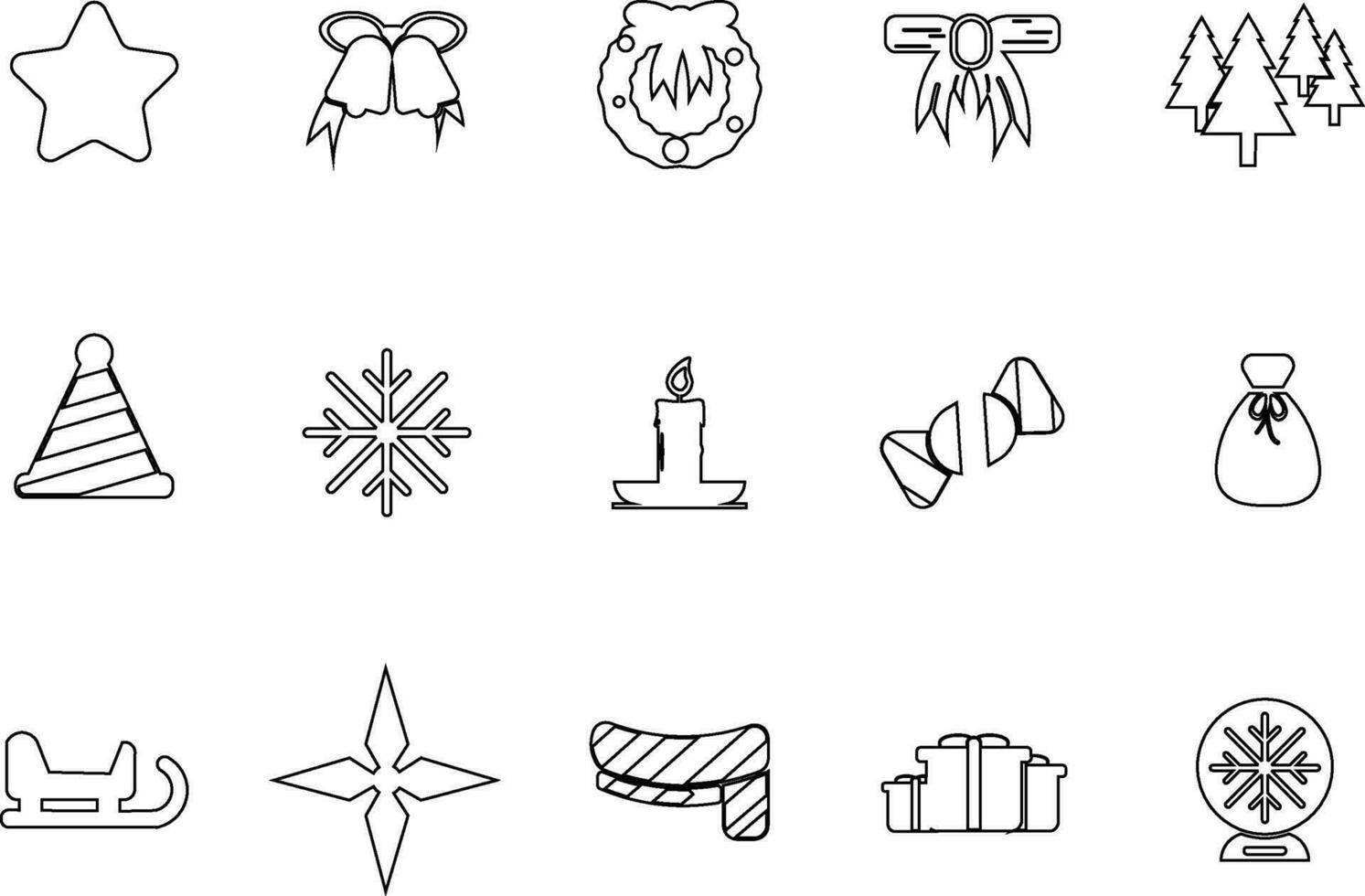 Navidad icono colección vector