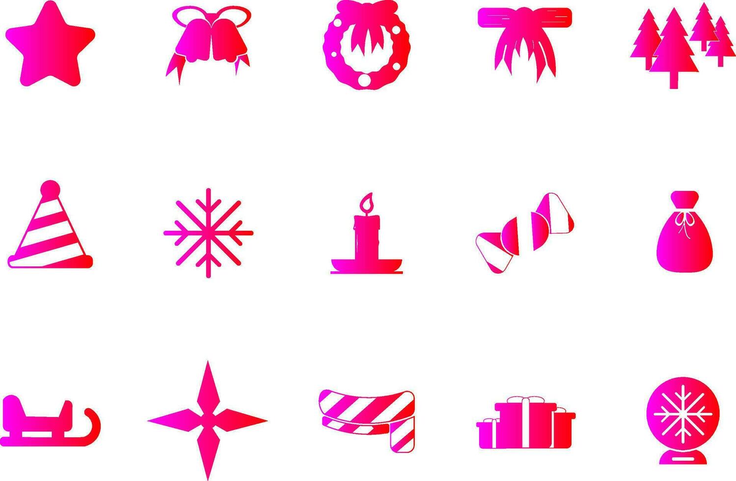 Christmas Icon Collection Vector