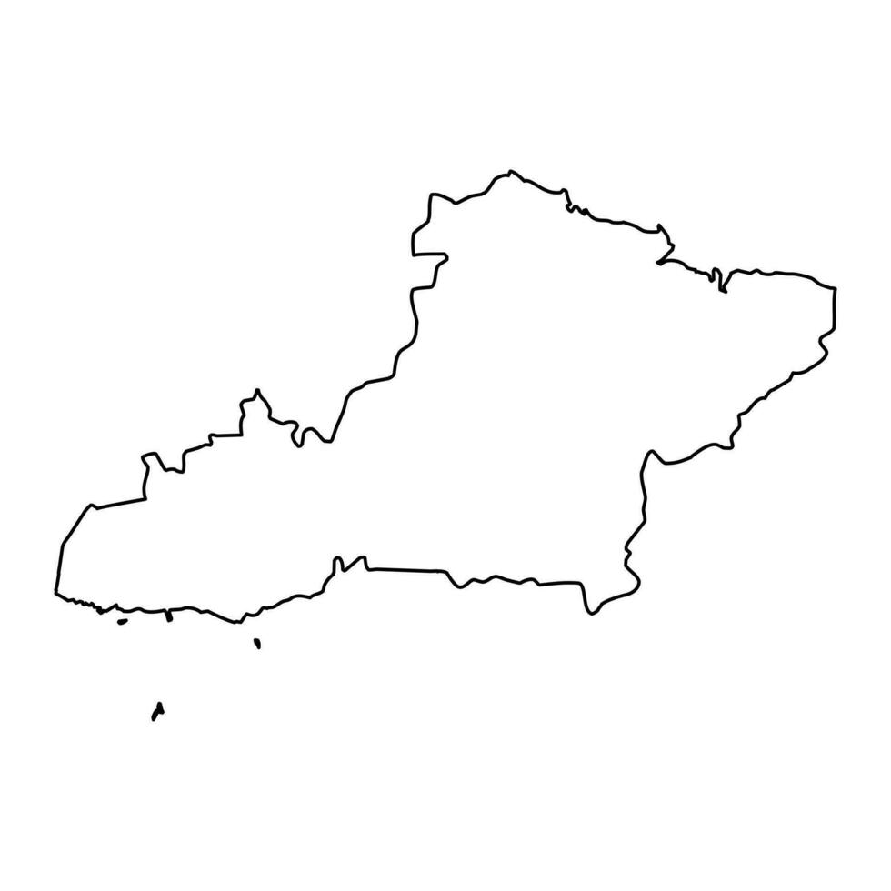 Las Tunas province map, administrative division of Cuba. Vector illustration.