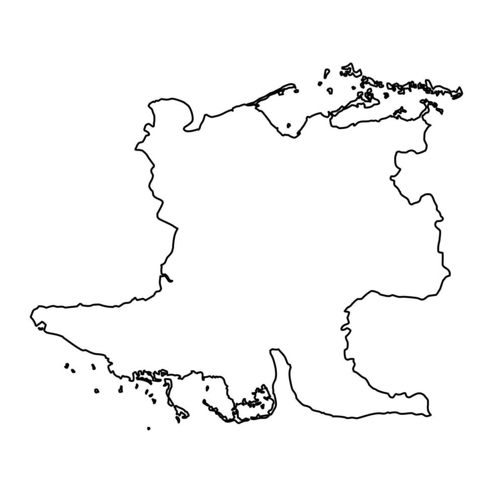 Matanzas province map, administrative division of Cuba. Vector illustration.