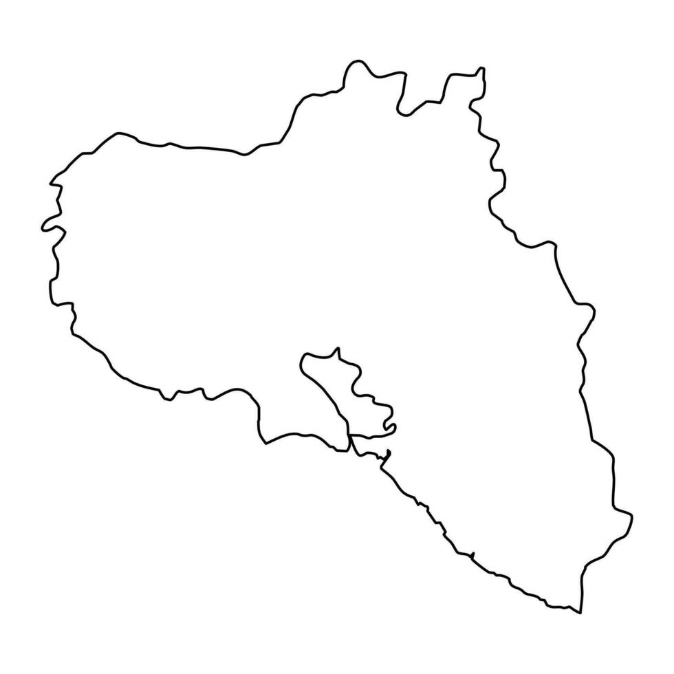 Cienfuegos province map, administrative division of Cuba. Vector illustration.