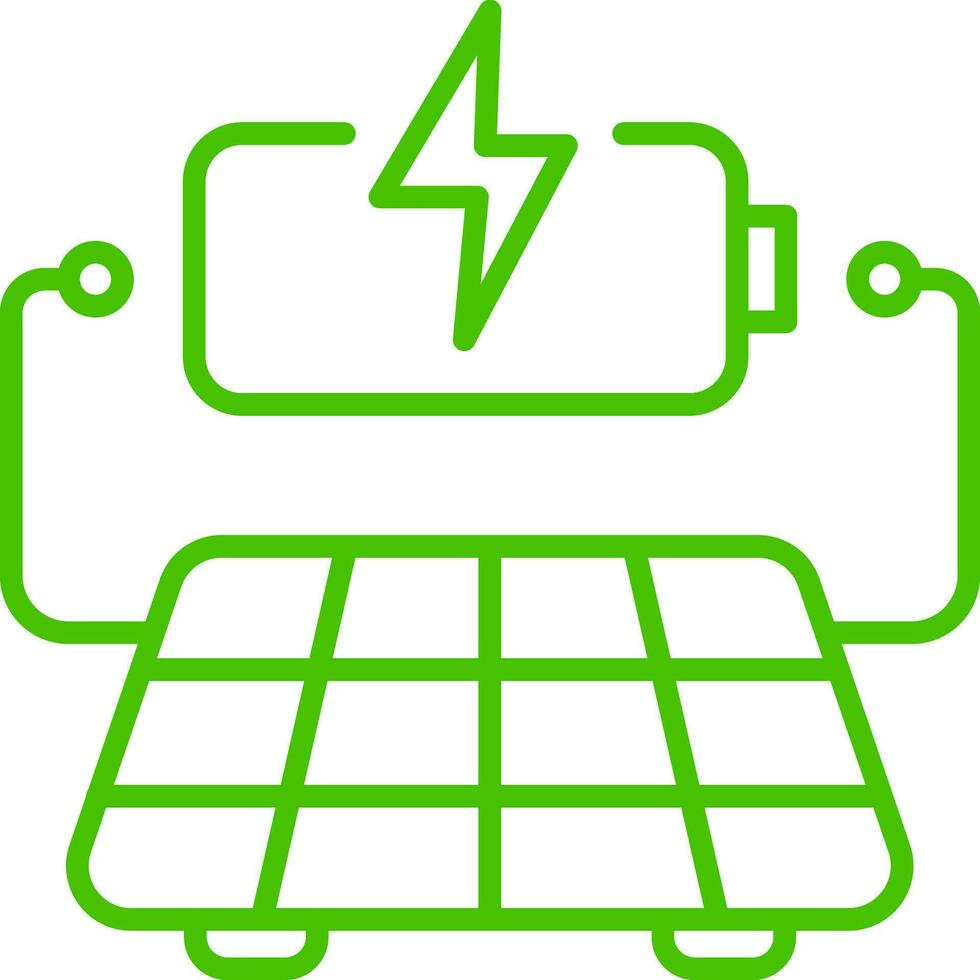 solar energy charge line icon symbol illustration vector