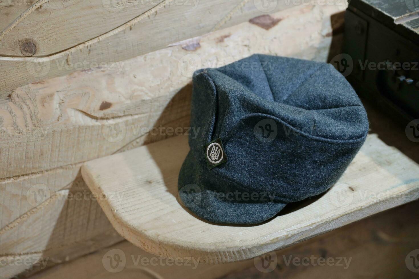 Ukrainian soldier's cap. Ukrainian military cap of 19 century OUN warrior photo