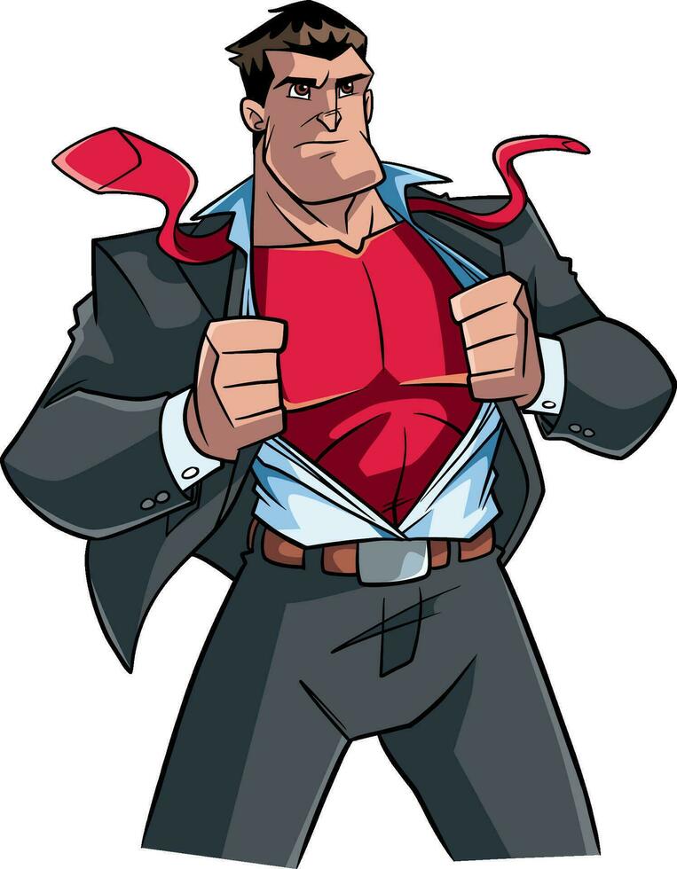 Superhero Under Cover Suit vector