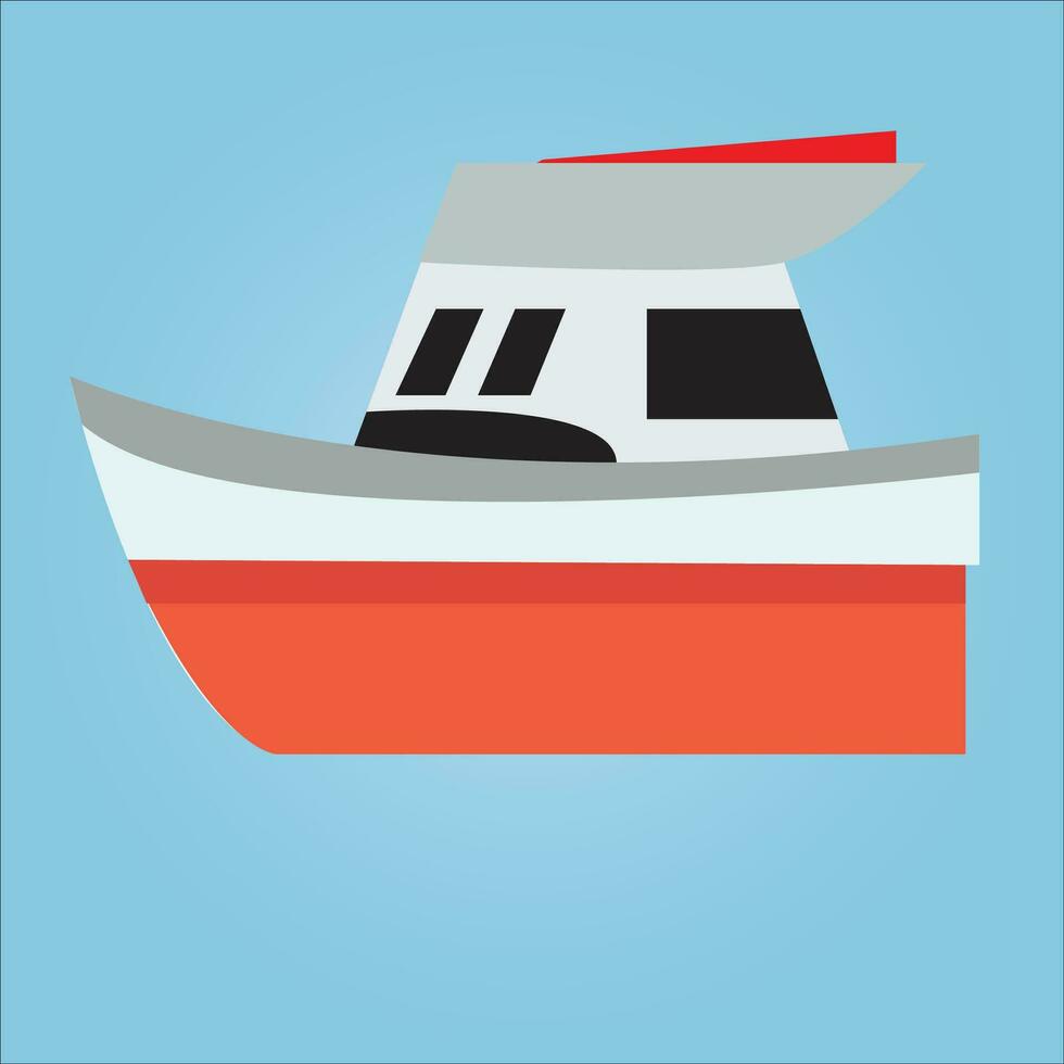modern boat vector cartoon