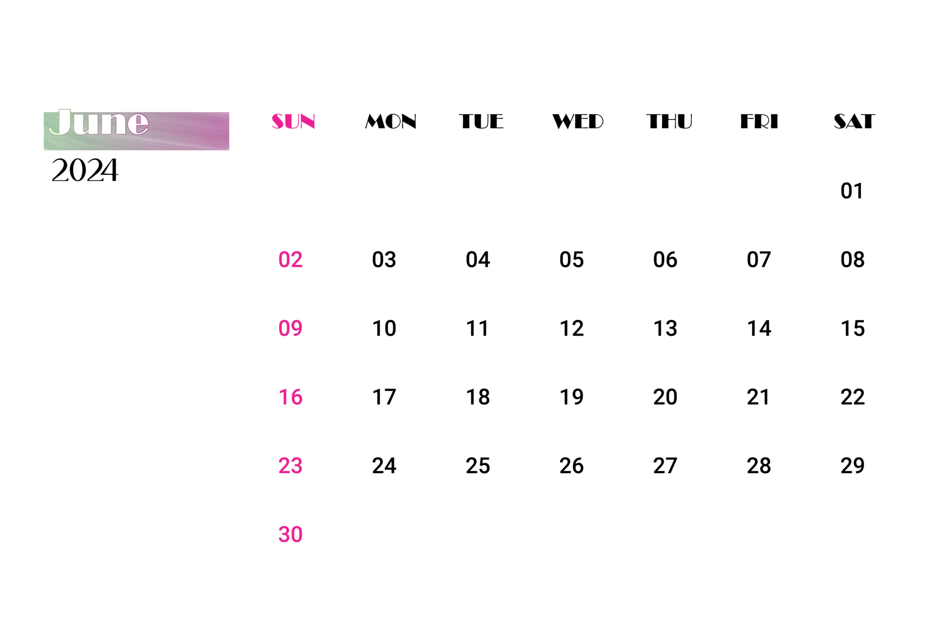 June 2024 calendar 35931573 PNG