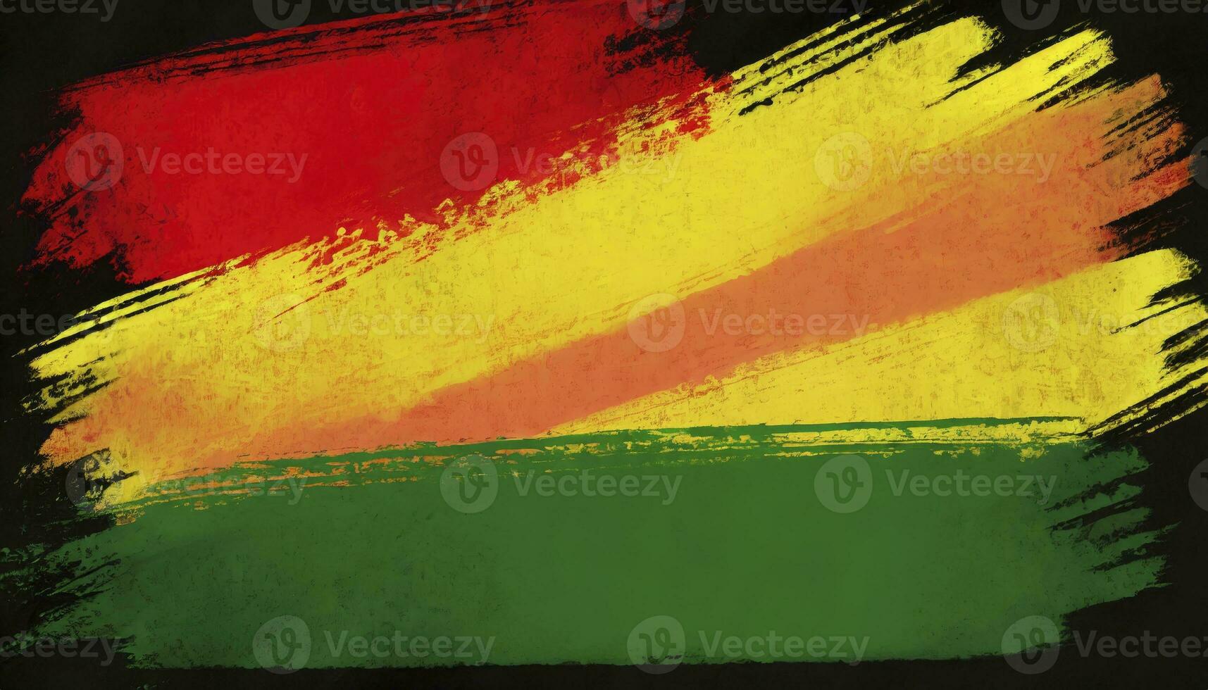 AI generated Black History Month Celebration Background. A textured canvas with grunge texture in red, yellow, and green paint colors, symbolizing the significance of Black History Month. photo