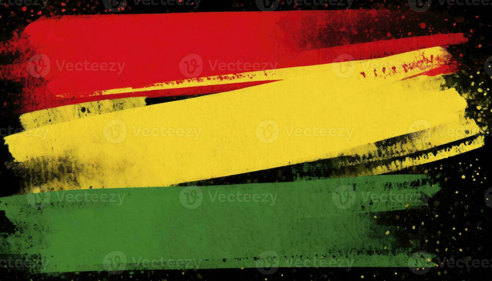 AI generated Black History Month Celebration Background. A textured canvas with grunge texture in red, yellow, and green paint colors, symbolizing the significance of Black History Month. photo