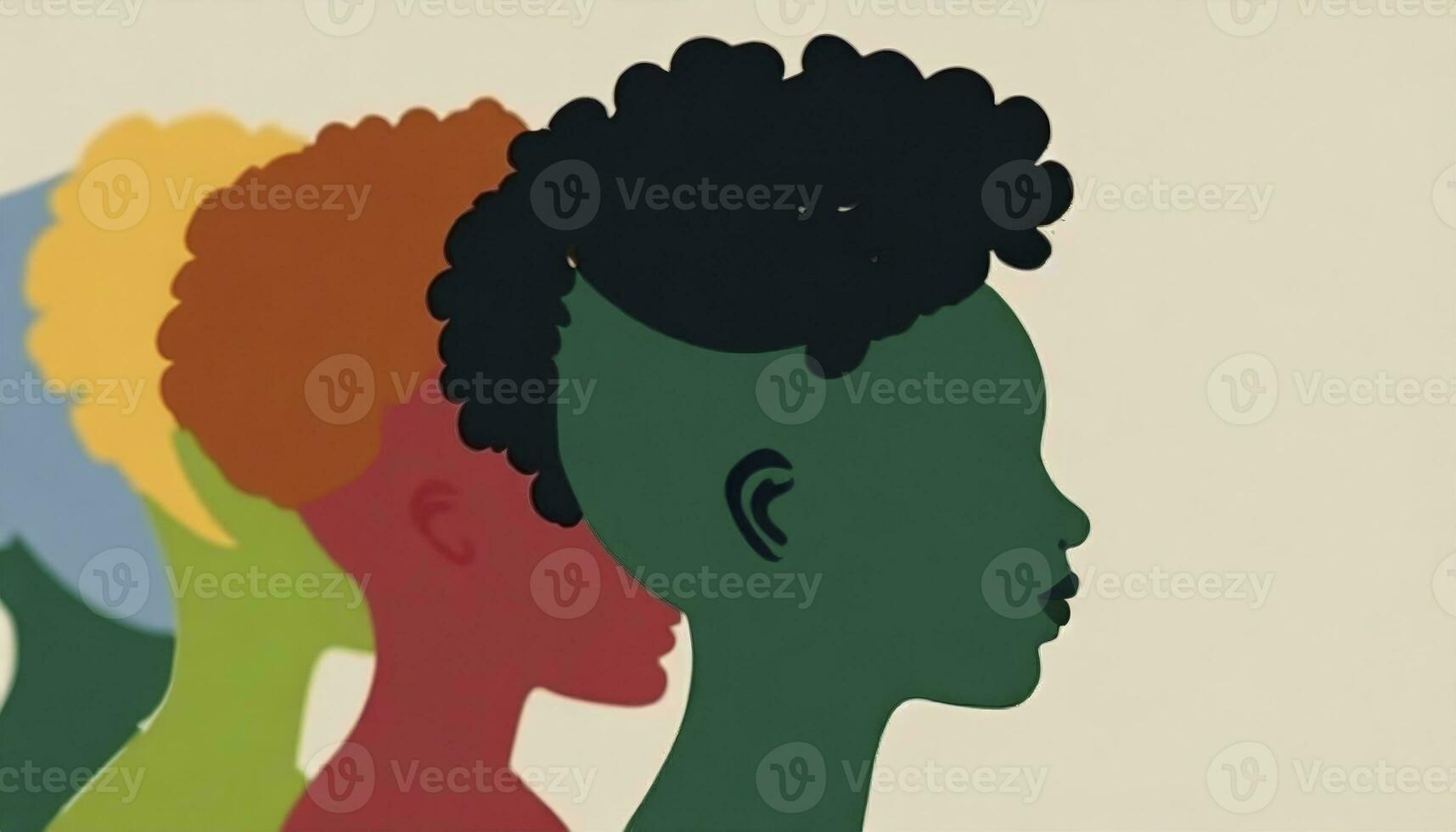 AI generated Profiling a Diverse Ethnic Group of Black African and African American Men and Women, Embracing Identity, Racial Equality, and Justice in Commemoration of Juneteenth Emancipation. photo