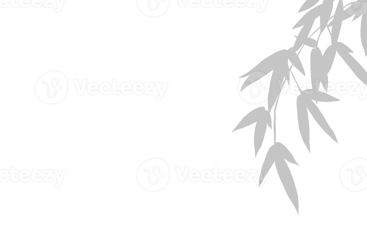 Gray natural bamboo shadow element for decoration. png