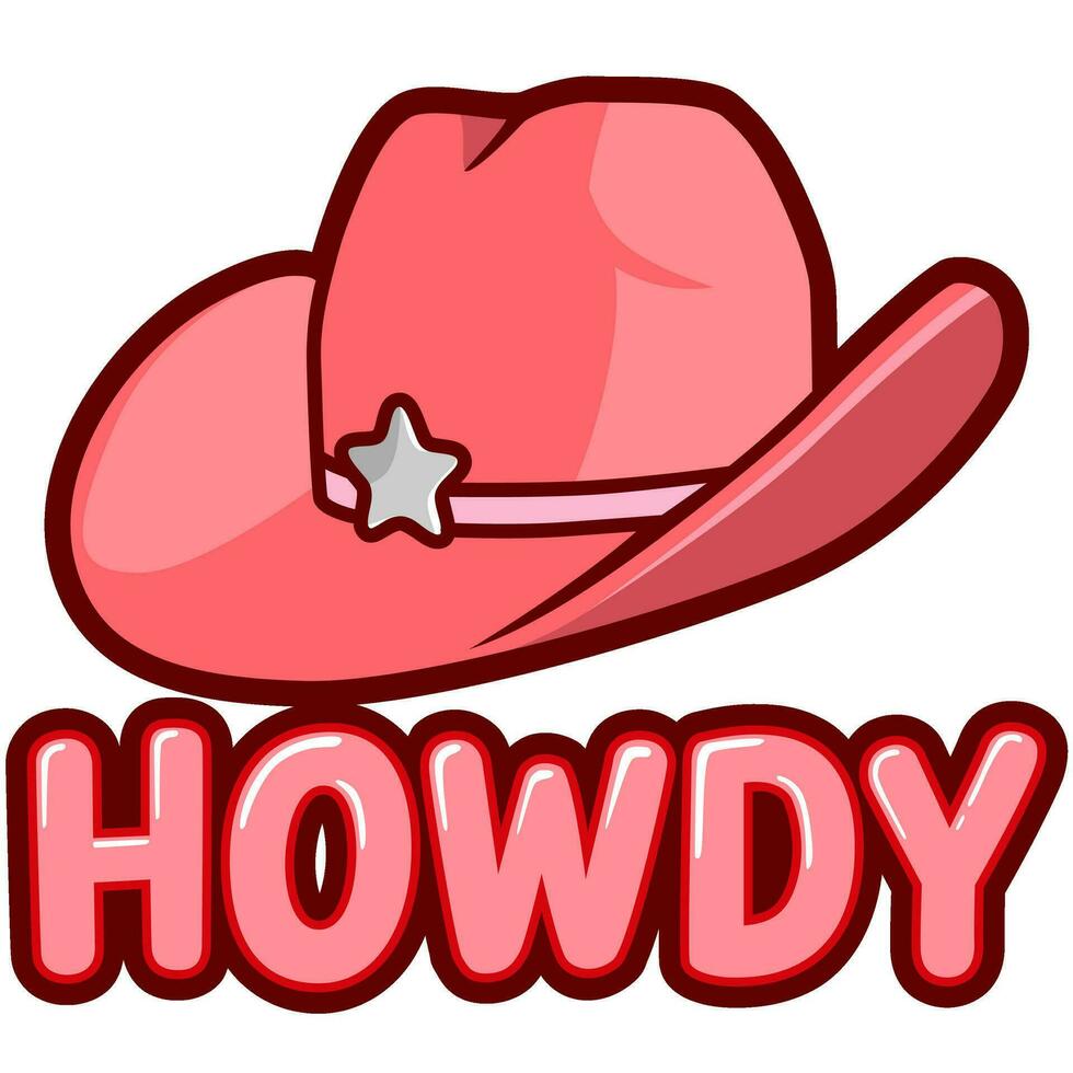 Pink Hat with a Star Emote vector