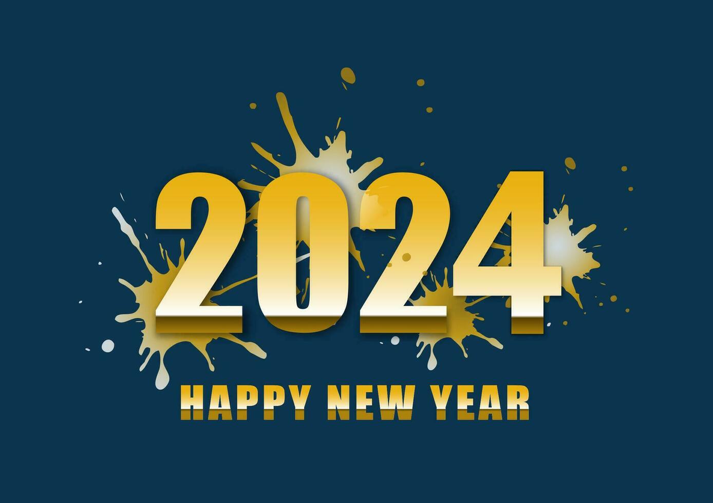 Happy new year 2024 with text design vector