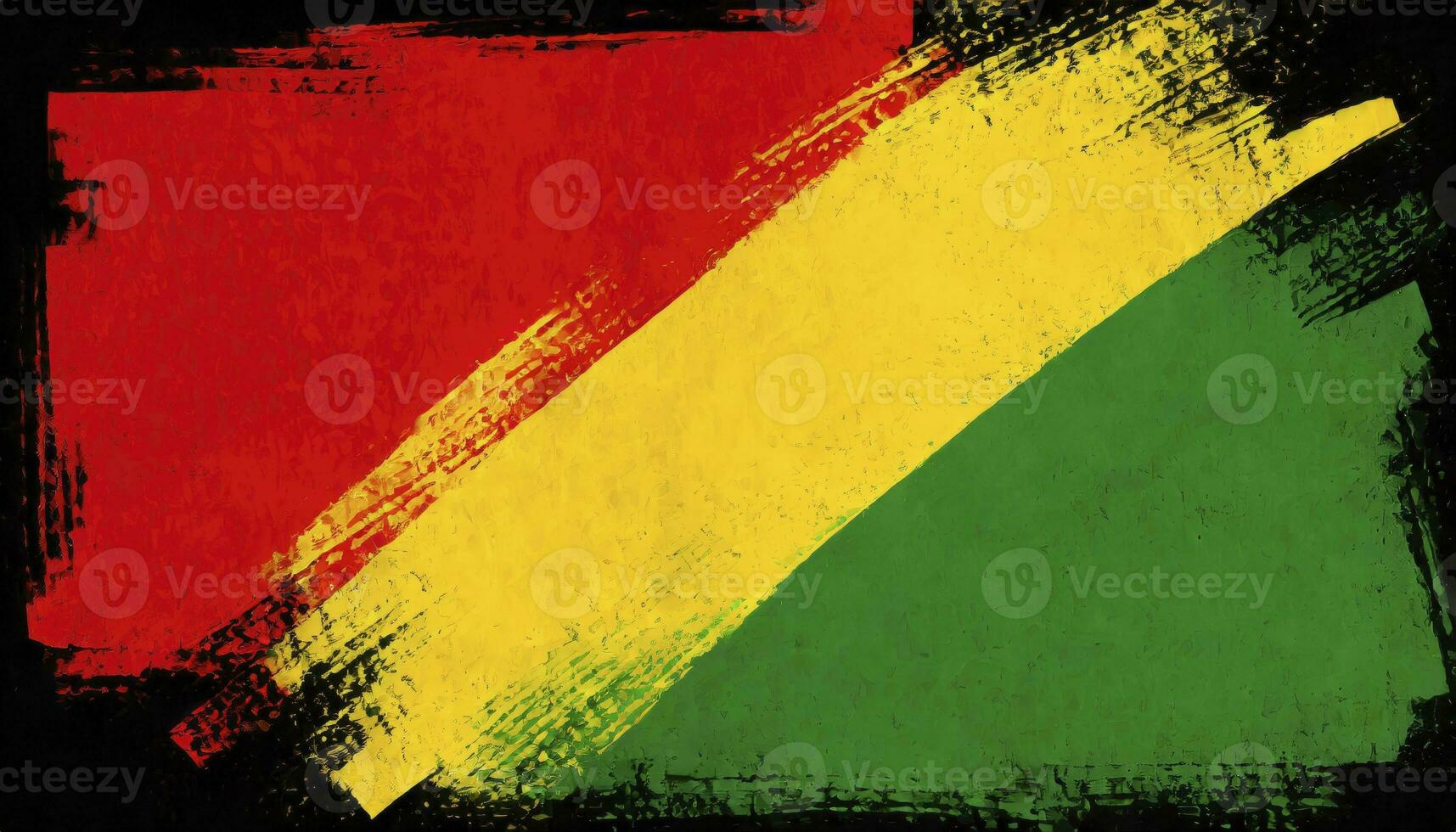 AI generated Black History Month Celebration Background. A textured canvas with grunge texture in red, yellow, and green paint colors, symbolizing the significance of Black History Month. photo