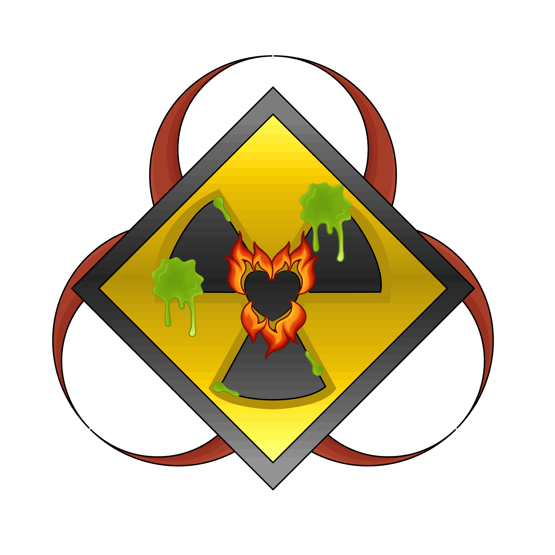 Illustration of radiation symbol 35932181 PNG