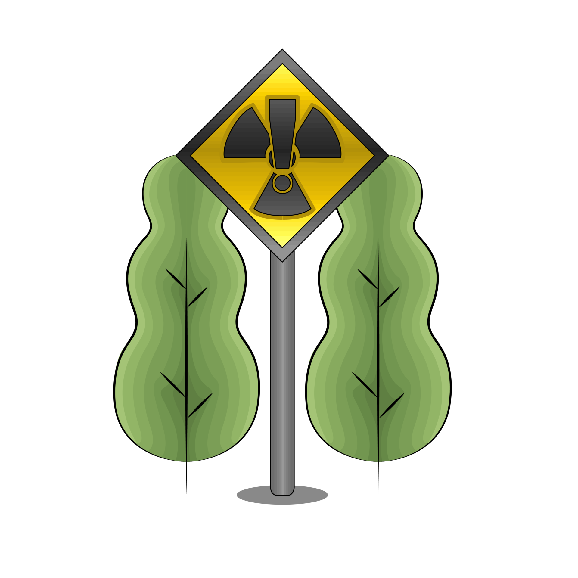 Illustration of radiation symbol 35932214 PNG