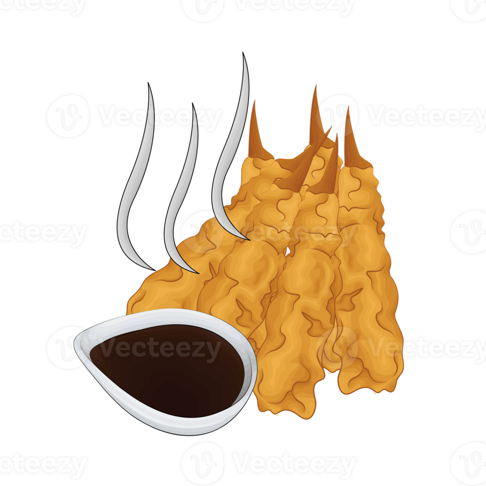 Illustration of tempura with soy sauce 35932457 PNG