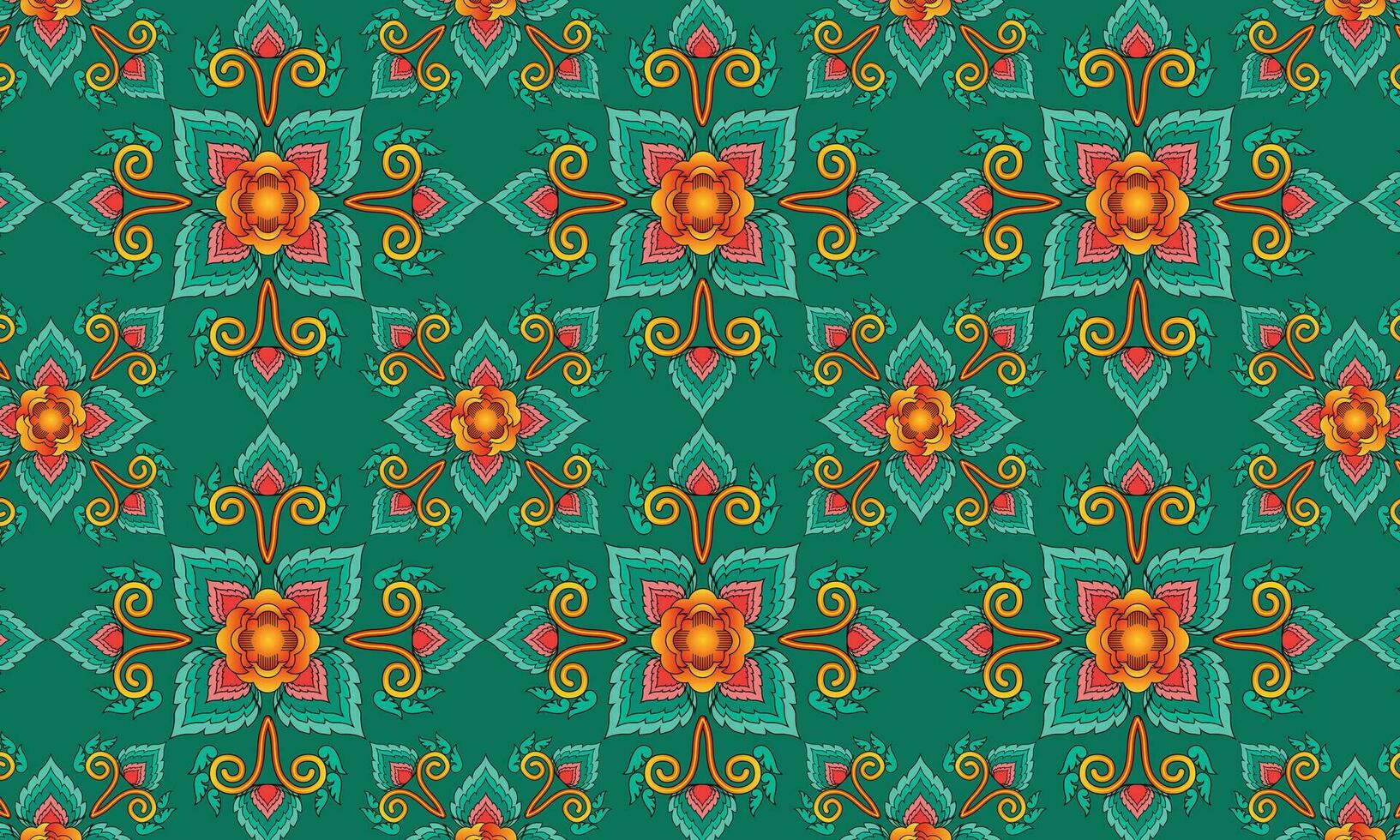 floral ornamental pattern vector for background design.