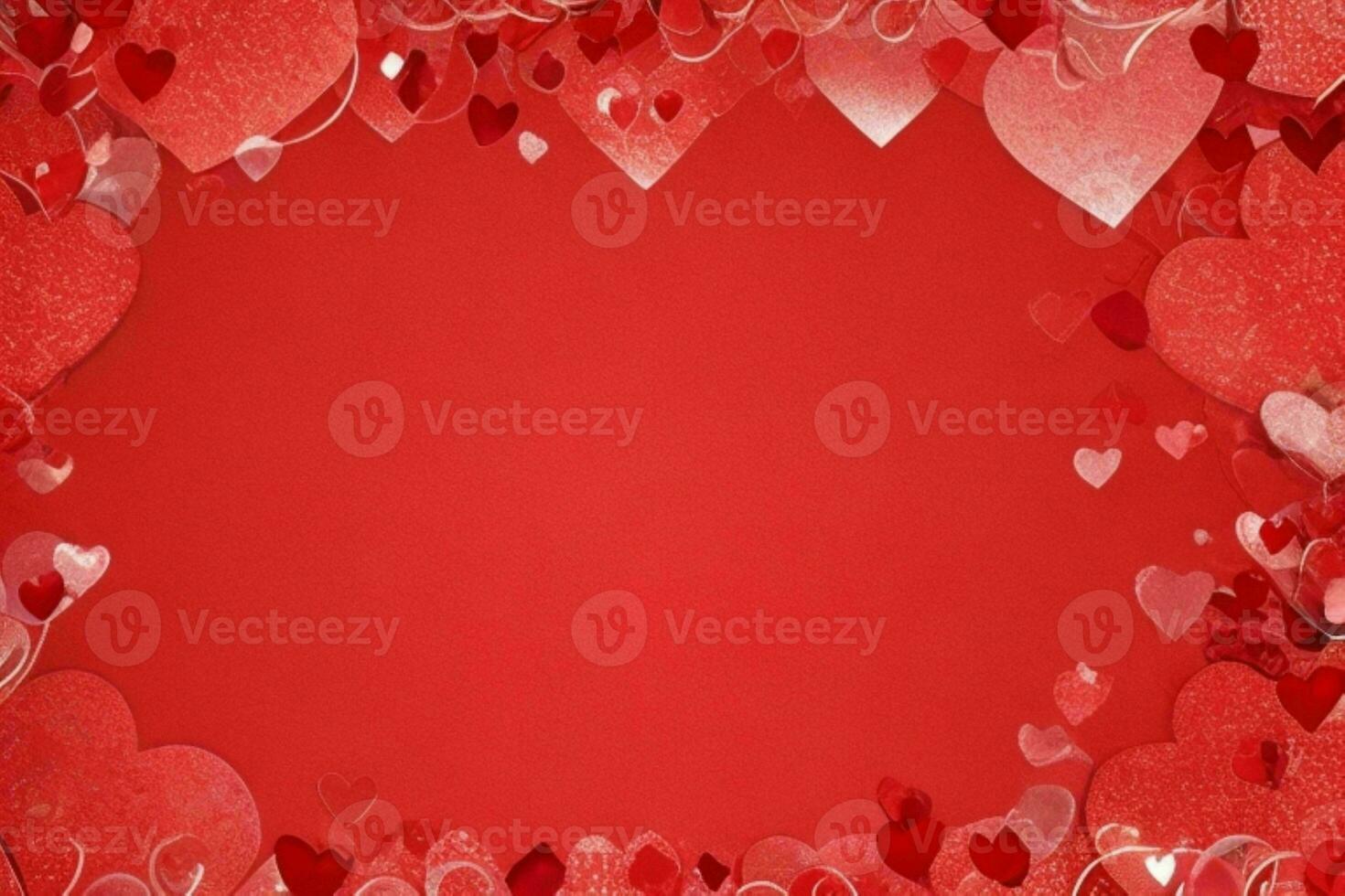 AI generated cute hearts Valentines Day greeting card concept. Valentines Day. Mothers Day anniversary. Pro Photo