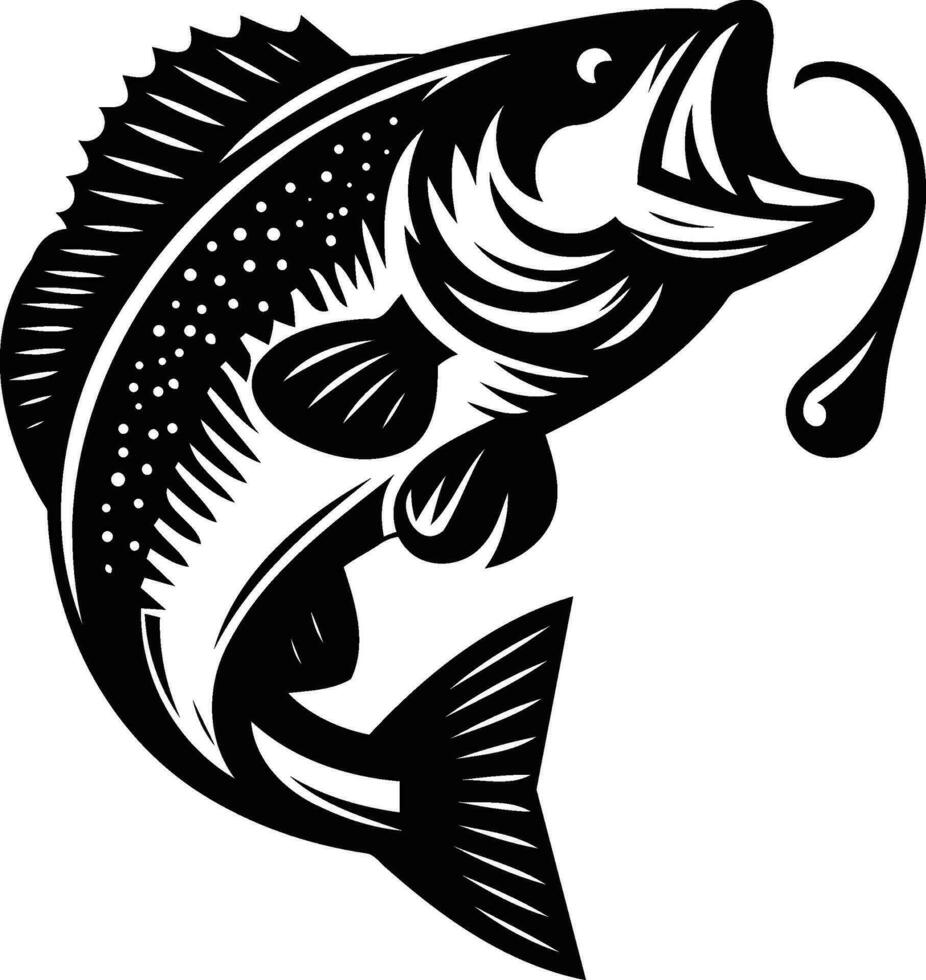Vector artwork of fish icon.