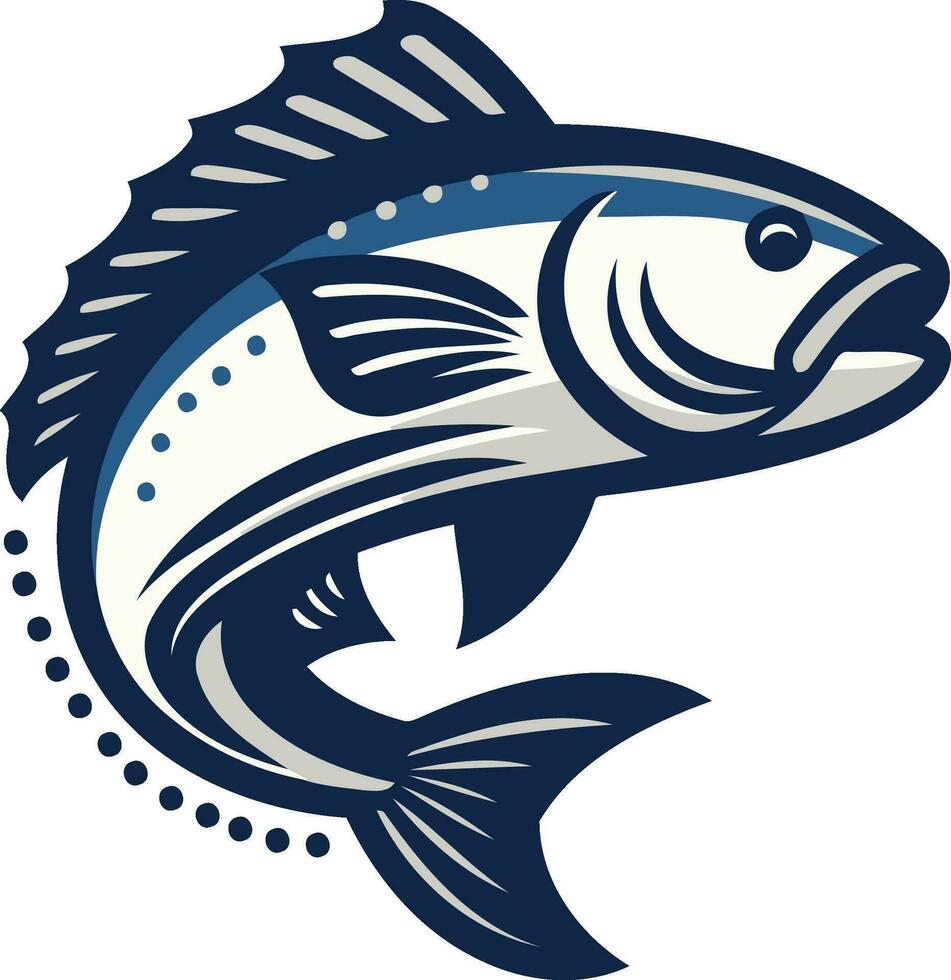 un bonito pescado vector ilustración obra de arte