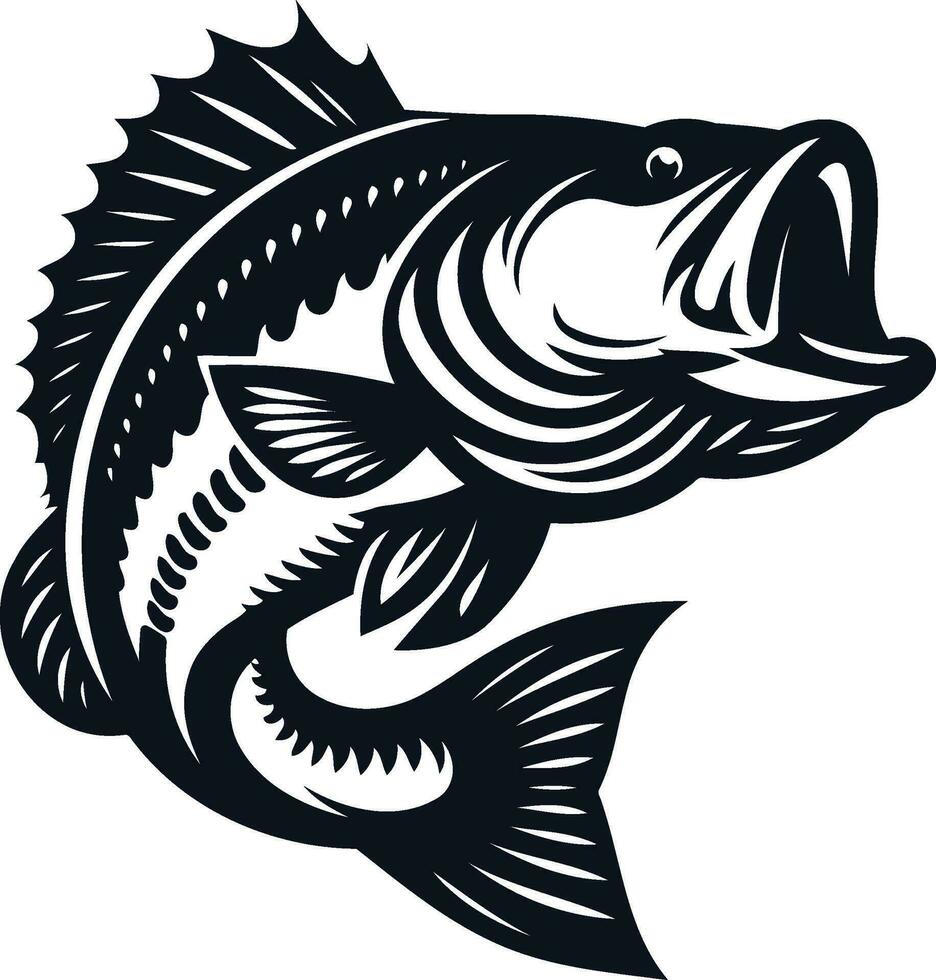 A beautiful fish line art vector artwork.