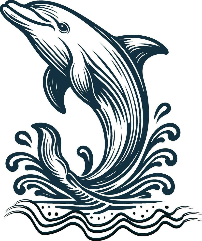 Beautiful Dolphin line art vector design. 35933719 Vector Art at Vecteezy Beautiful Dolphin line art vector design.