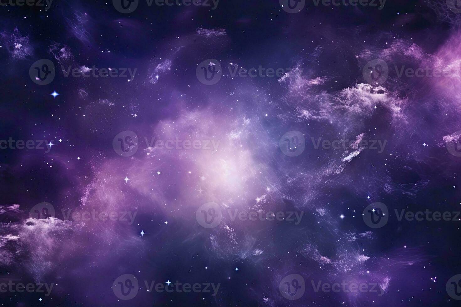 AI generated Purple Galaxy space stars in Outer Space. AI Generated photo