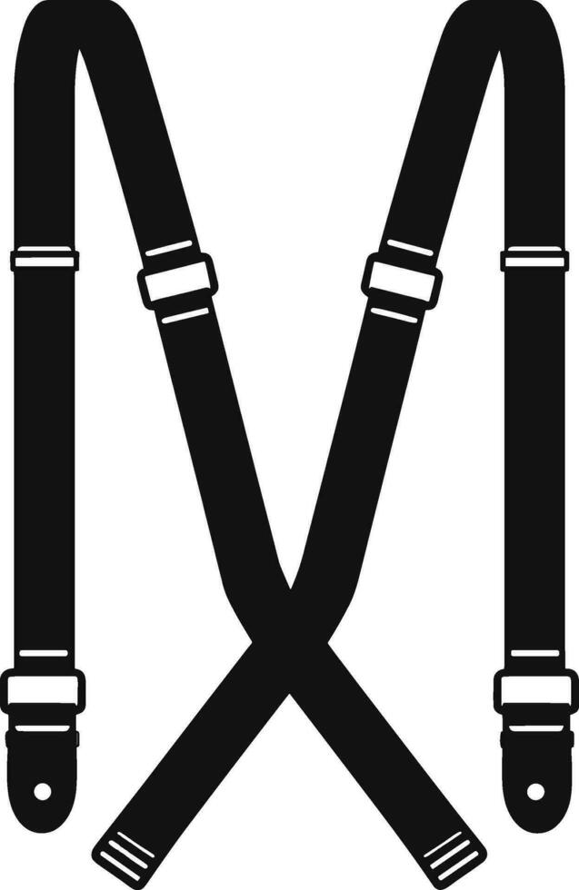 Suspender Braces Sketch Fashion. AI generated illustration. vector