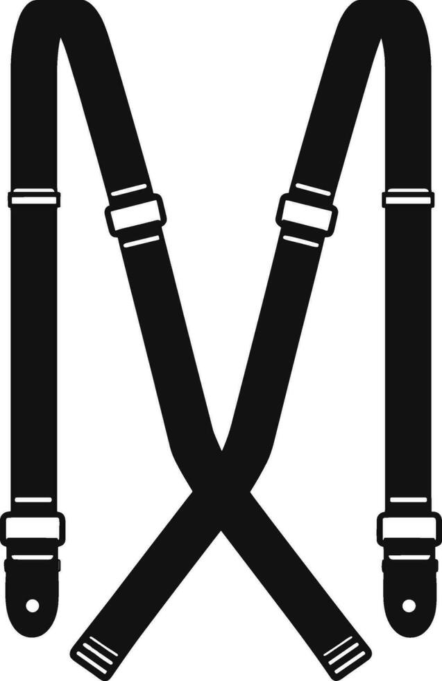 Suspender Braces Sketch Fashion. AI generated illustration. vector