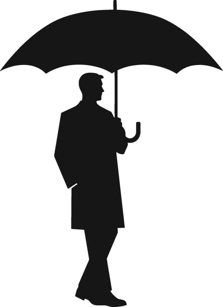 Umbrella icon for graphic design projects. AI generated illustration. vector