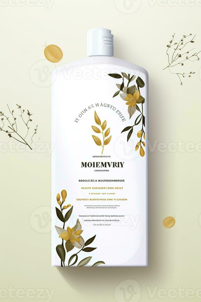 AI generated Beautiful flyer to present a store that sells products, body care, soap, cream, oil. Generative AI photo