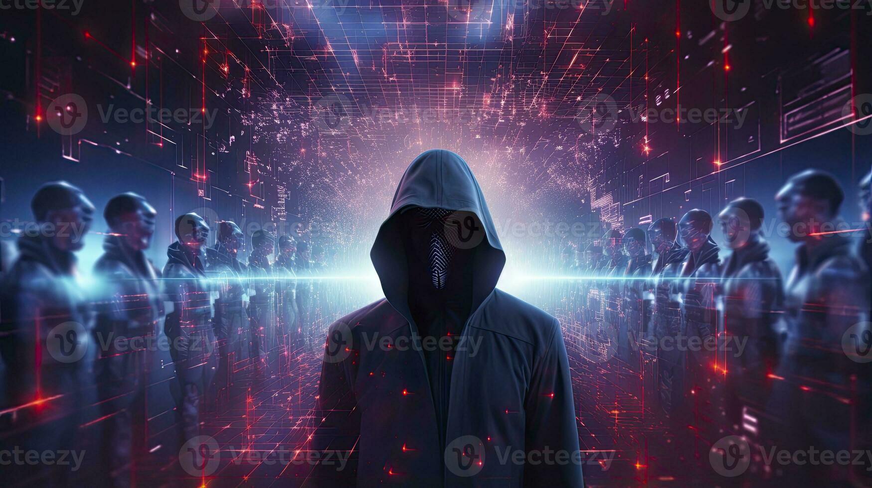 AI generated Unveiling the Anonymous Hacker. Digital Intrigue, Invisible Threats. AI Generated photo