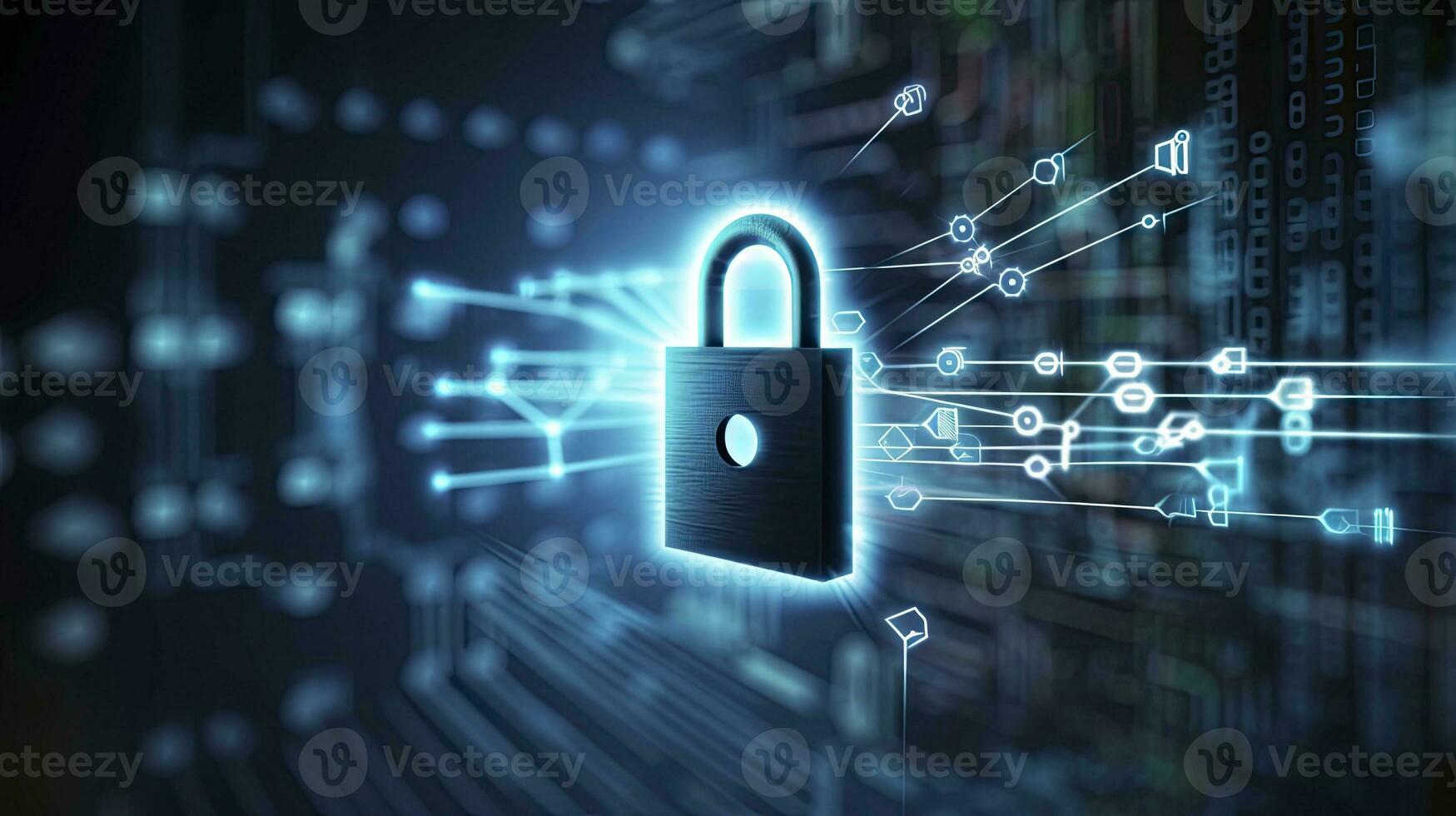 AI generated Cybersecurity privacy protection concept. AI Generated photo