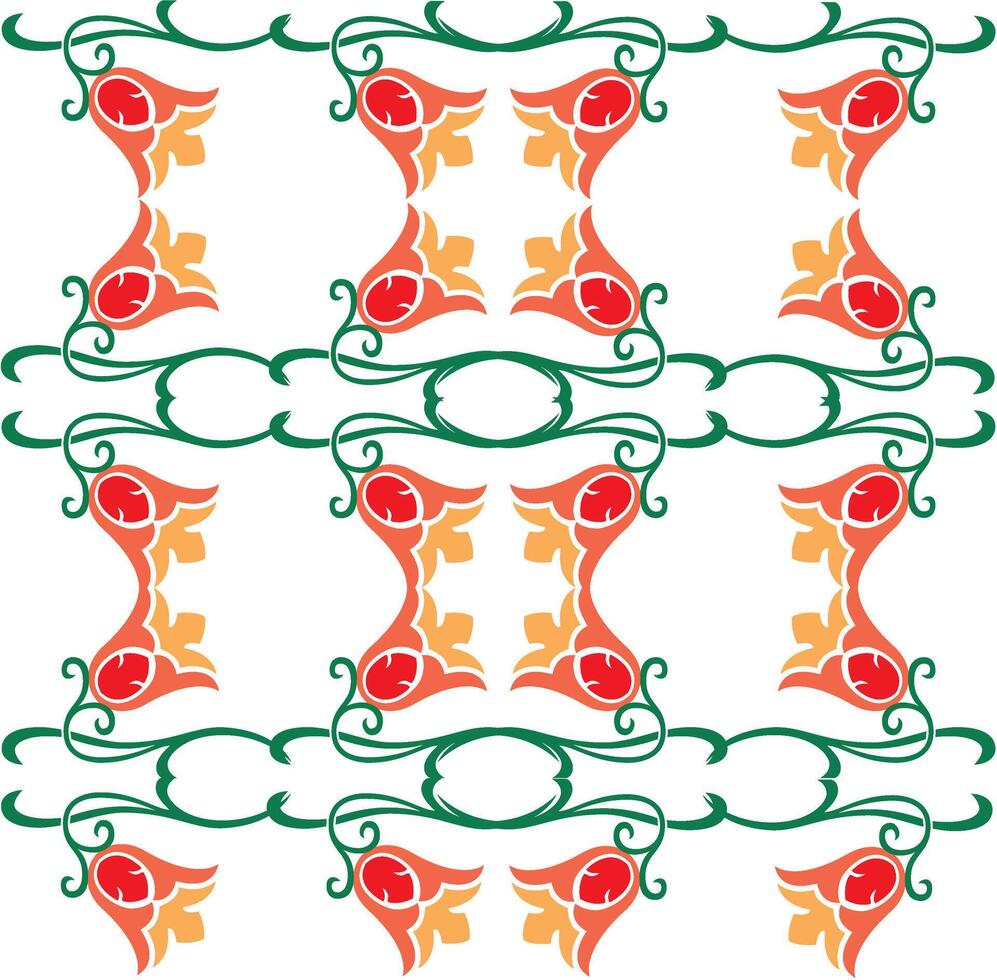 Rose Thorns Borders Set,Seamless tekstrura,Hippie vegetable fabric vector