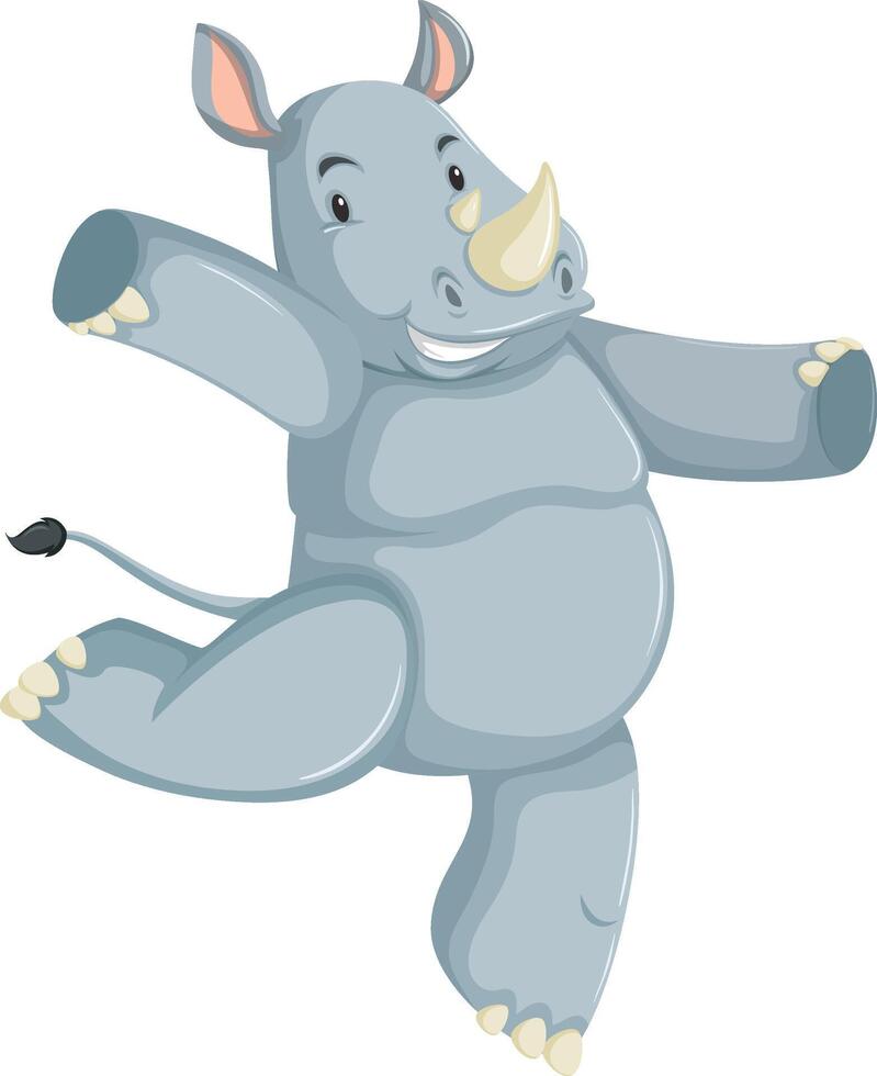 A happy rhinoceros character vector