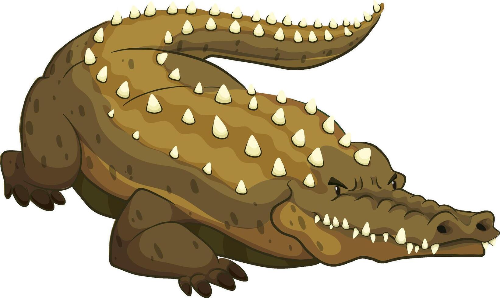 un pegatina modelo de cocodrilo dibujos animados personaje, cocodrilo reptil animal vector