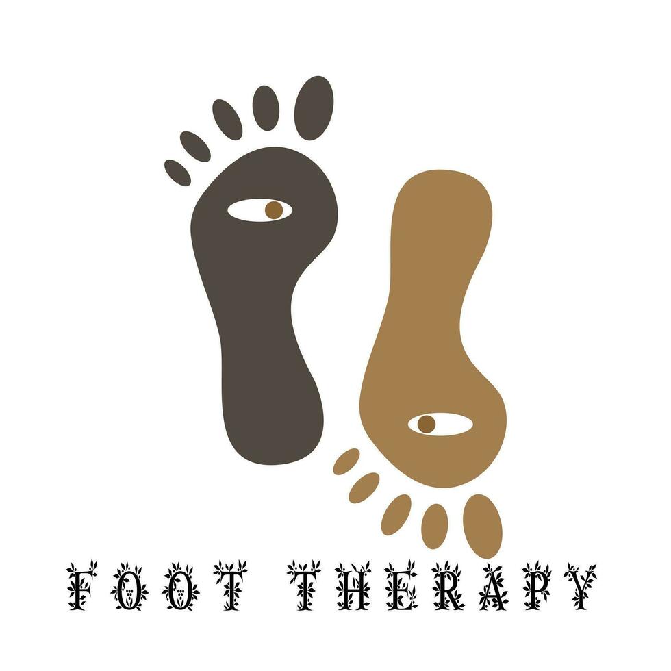 Foot sole icon, for foot sole therapy, suitable for use by acupuncture and needling therapists vector