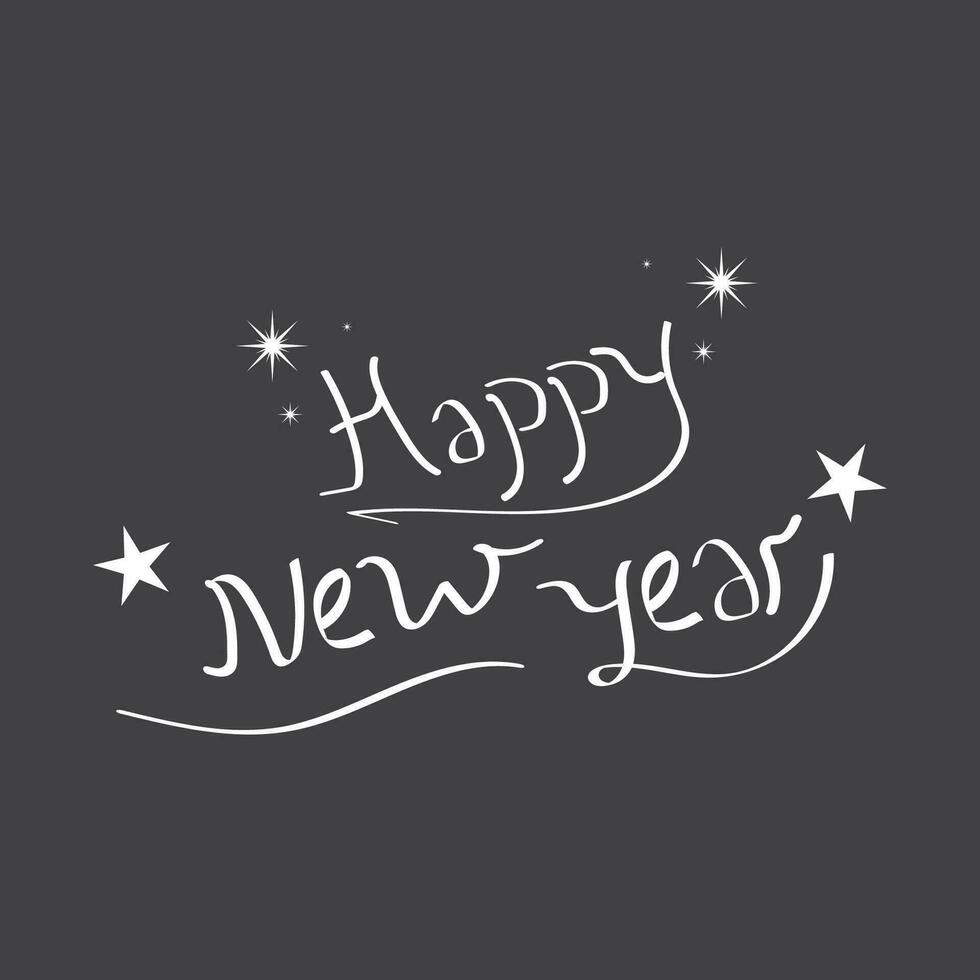 Happy New Year art design logo vector template