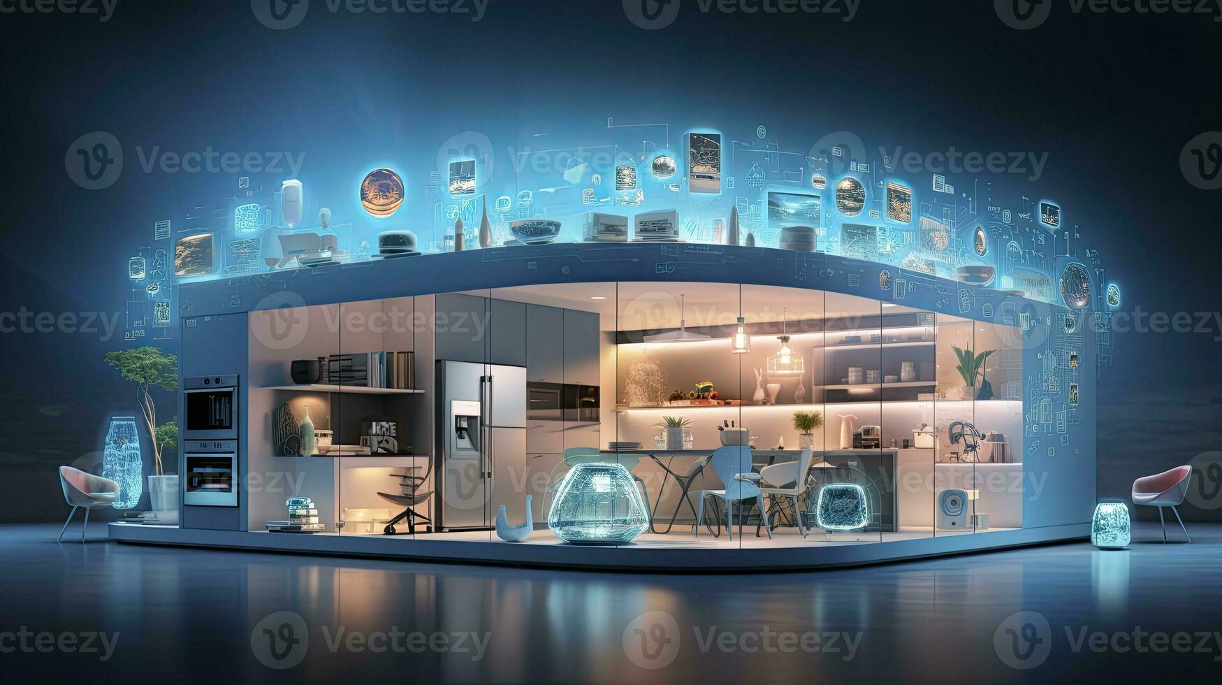 AI generated Connected Living, The IoT Revolution in Smart Homes. AI Generated photo