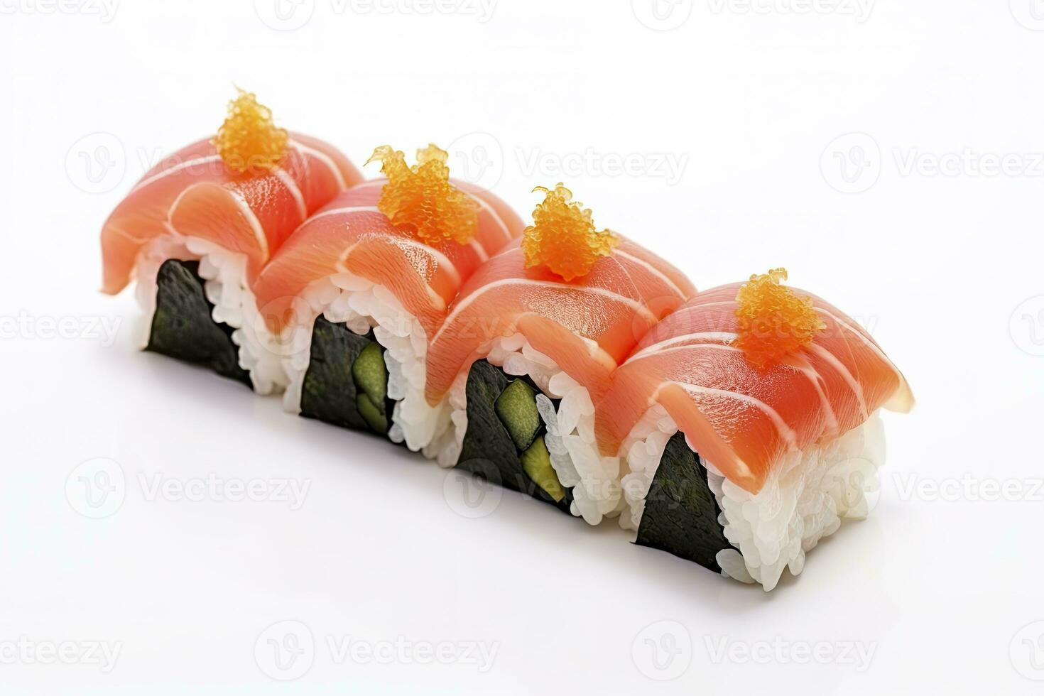 AI generated Sushi isolated on white background. AI Generated photo