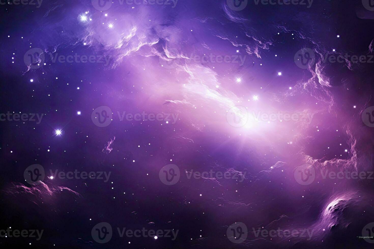 AI generated Purple Galaxy space stars in Outer Space. AI Generated photo