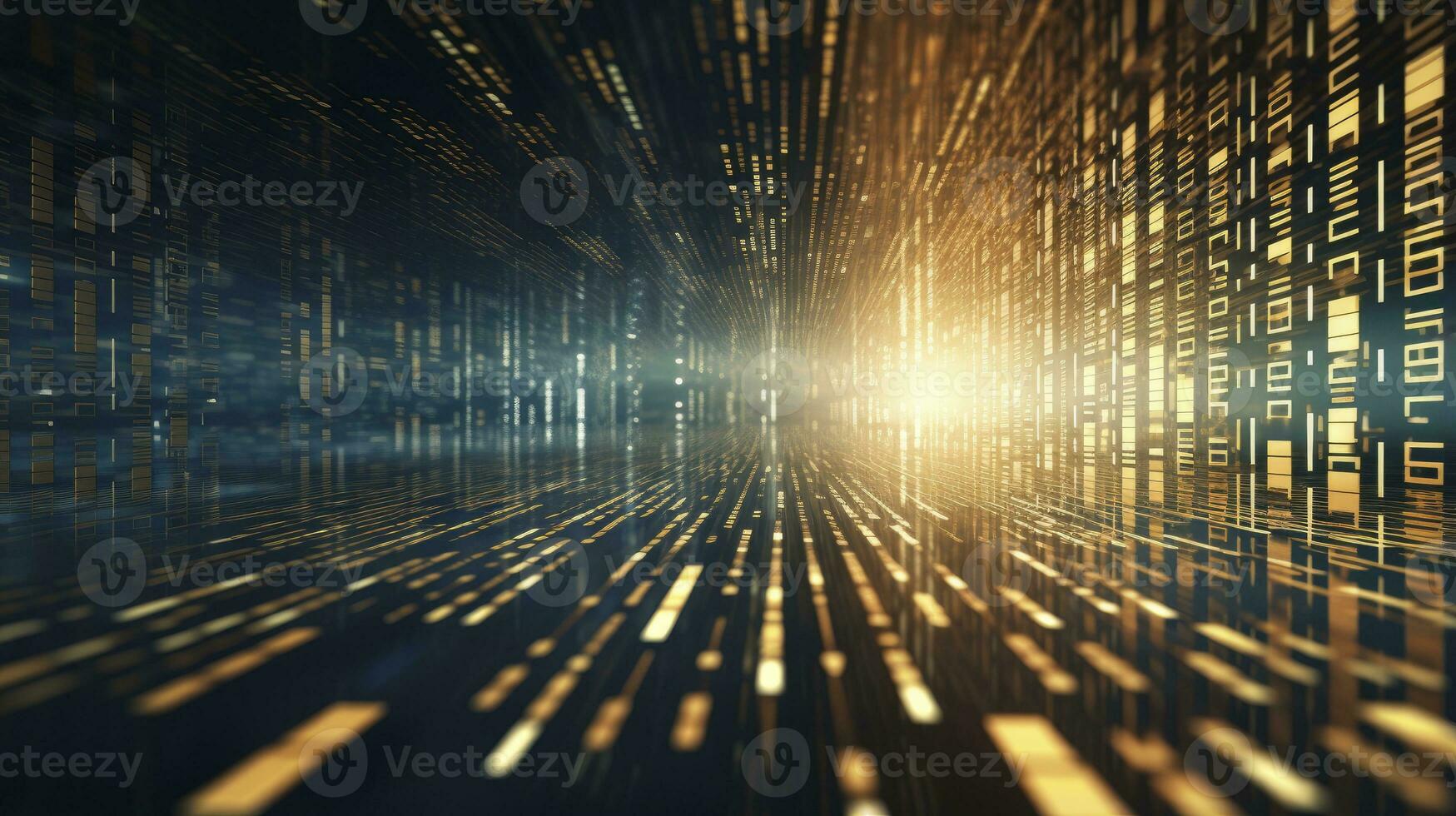 AI generated An abstract digital background with binary code and AI algorithms running in the background. AI Generated photo