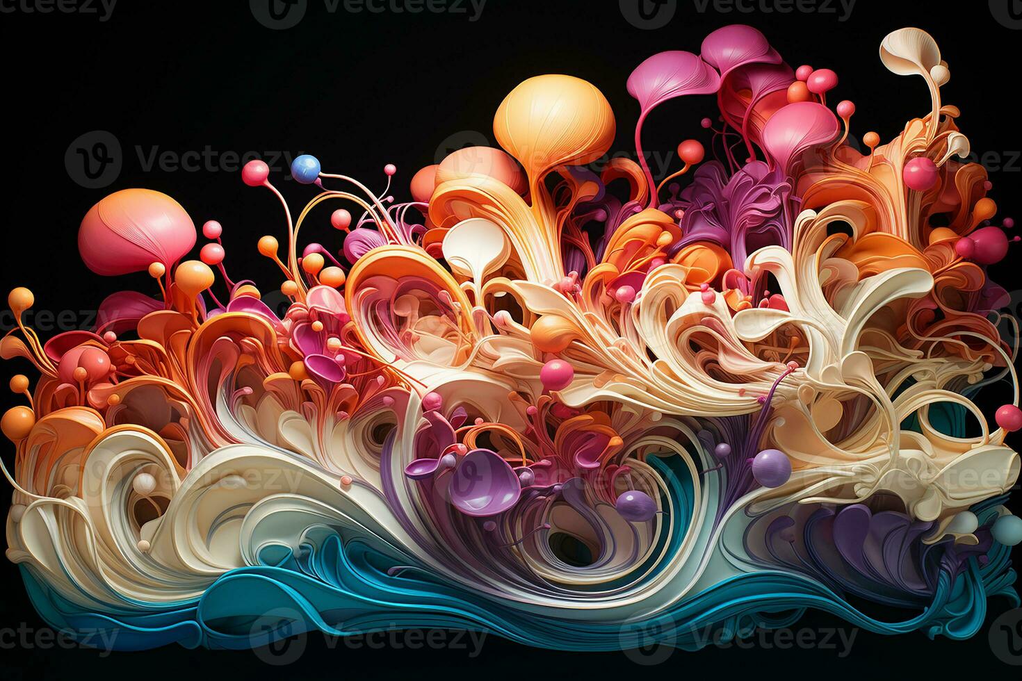 AI generated Modern abstract art wall background, the fashion of modern art wall can be used for wall decoration photo