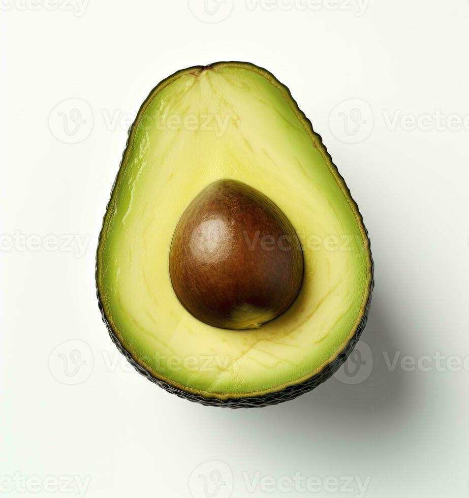 ai generado aguacate en blanco antecedentes. ai generado foto