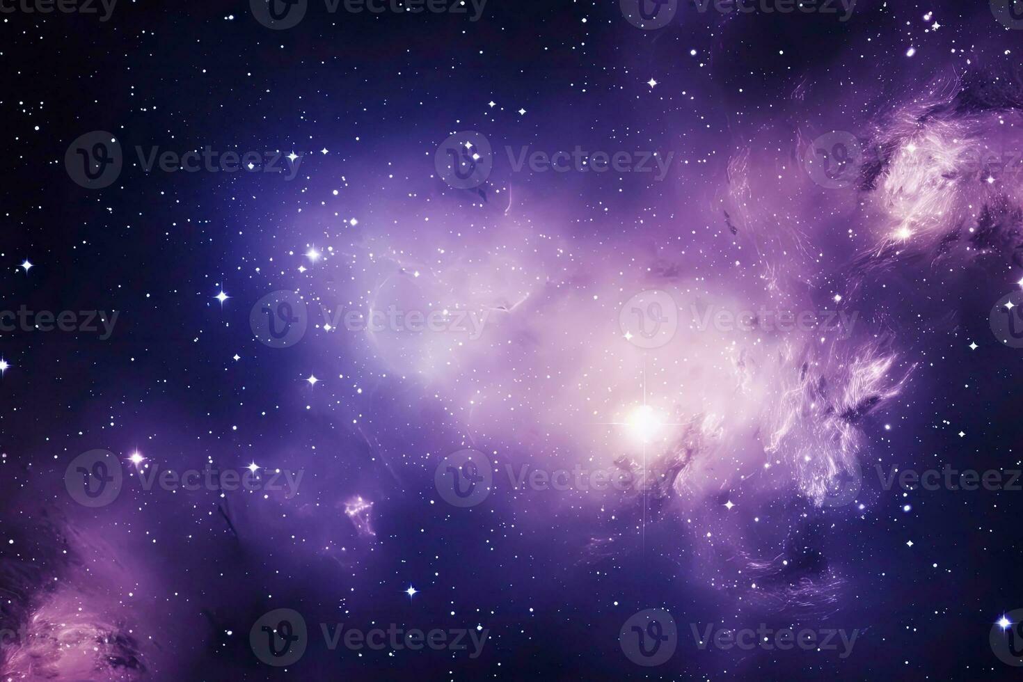 AI generated Purple Galaxy space stars in Outer Space. AI Generated photo