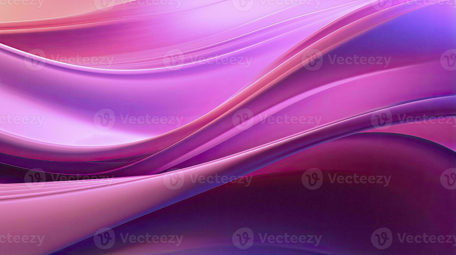 AI generated Abstract 3D image of digital waves in shades of pink and purple. AI Generated photo